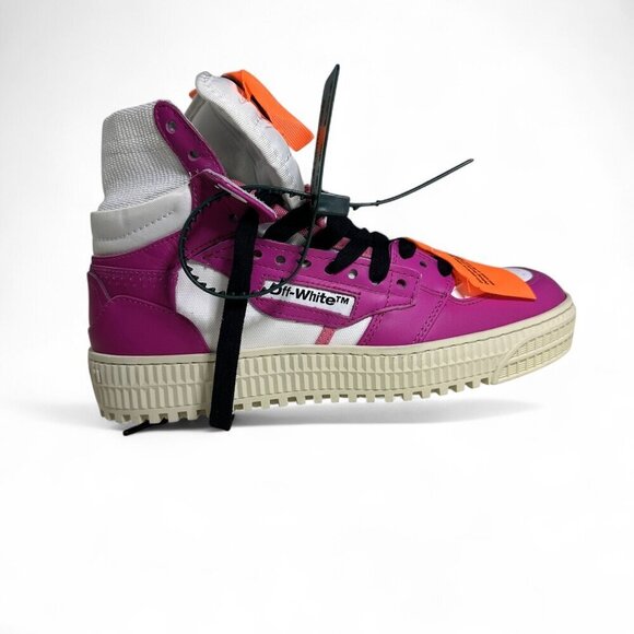 OFF-WHITE Women's Sneakers Off-Court 3.0 High-Top Fuschia Pink sz 36 NWOT - Picture 12 of 14